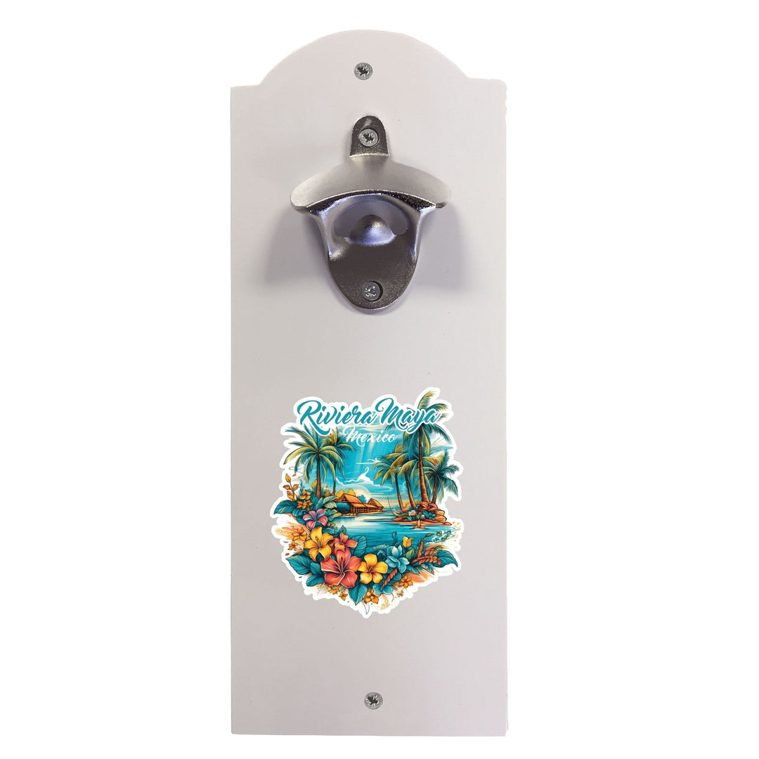 Riviera Maya Mexico Design A Souvenir Wall mounted bottle opener Image 2