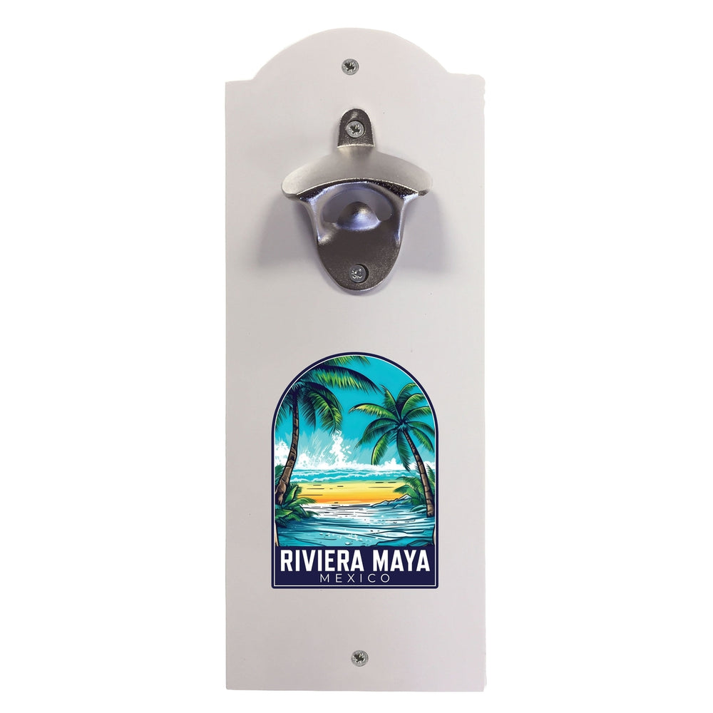 Riviera Maya Mexico Design B Souvenir Wall mounted bottle opener Image 2