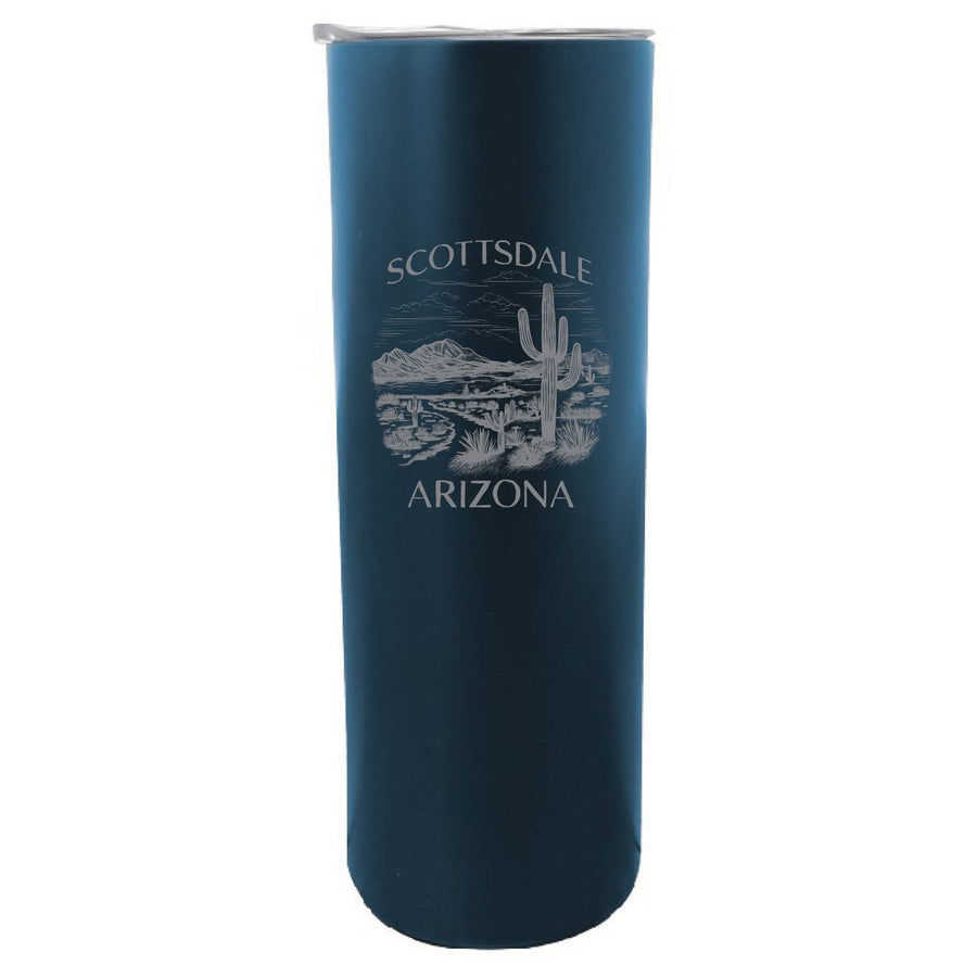 Scottsdale Arizona Souvenir 20 oz Engraved Insulated Stainless Steel Skinny Tumbler Image 1