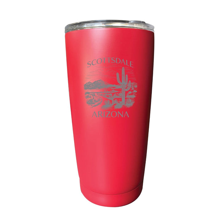 Scottsdale Arizona Souvenir 16 oz Engraved Stainless Steel Insulated Tumbler Image 1