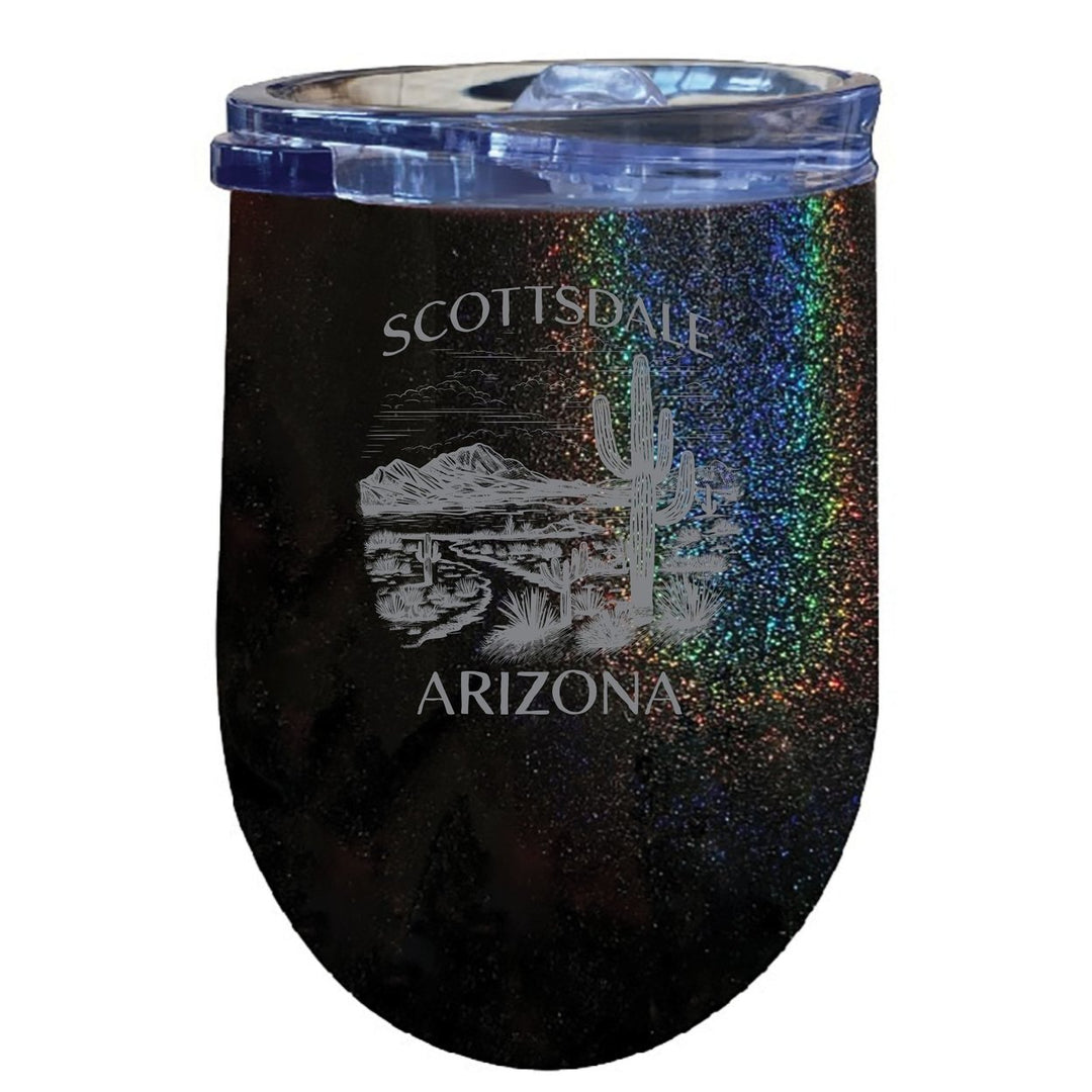 Scottsdale Arizona Souvenir 12 oz Engraved Insulated Wine Stainless Steel Tumbler Image 2