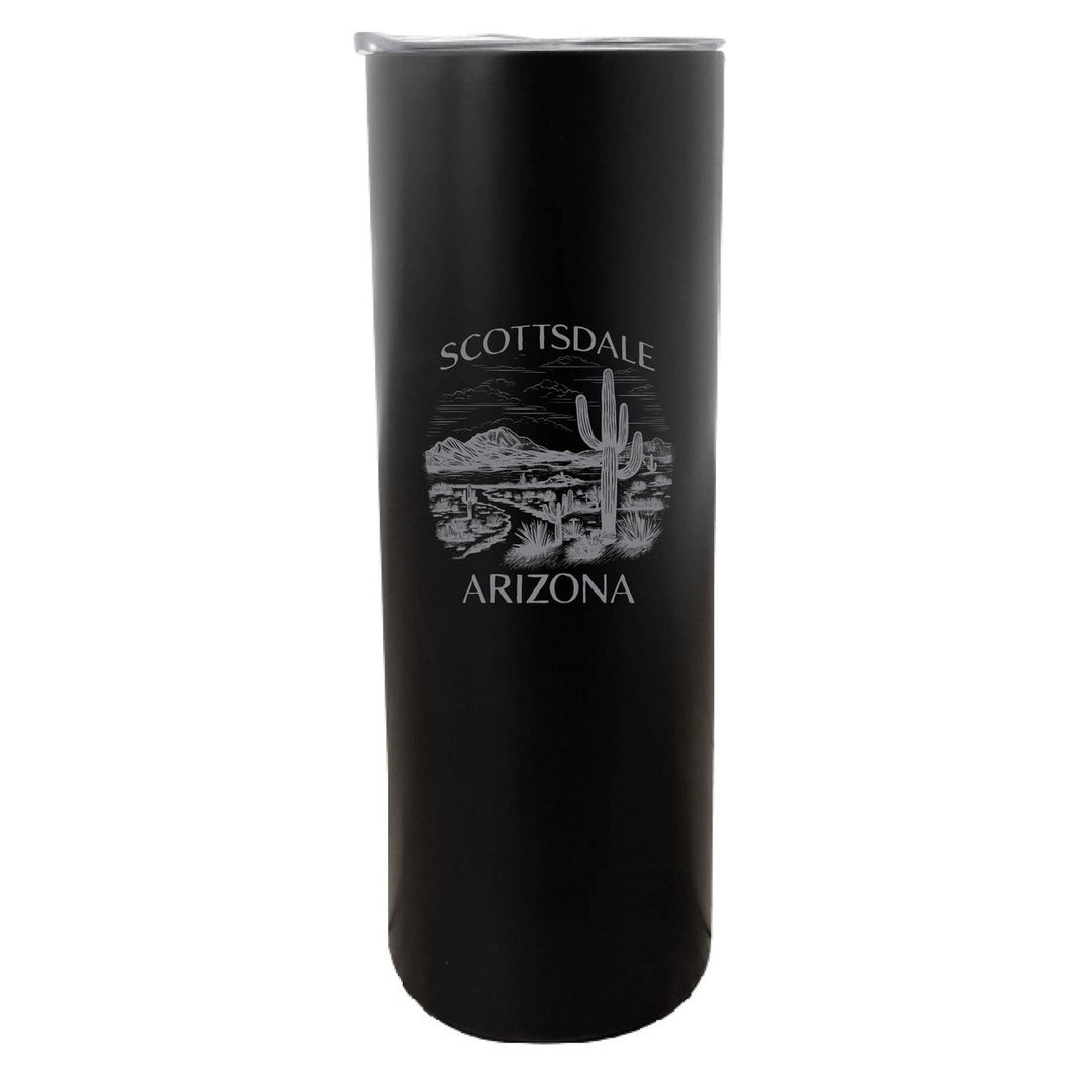 Scottsdale Arizona Souvenir 20 oz Engraved Insulated Stainless Steel Skinny Tumbler Image 4