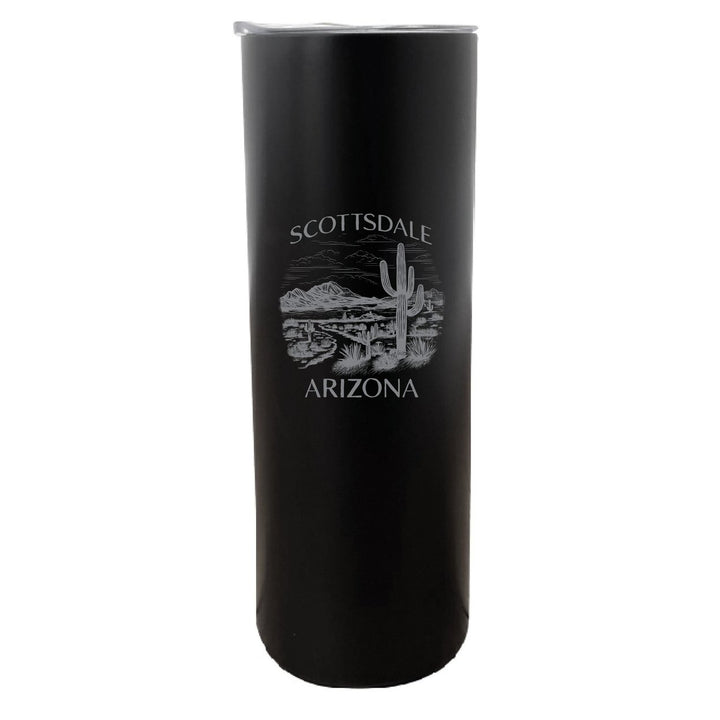 Scottsdale Arizona Souvenir 20 oz Engraved Insulated Stainless Steel Skinny Tumbler Image 1