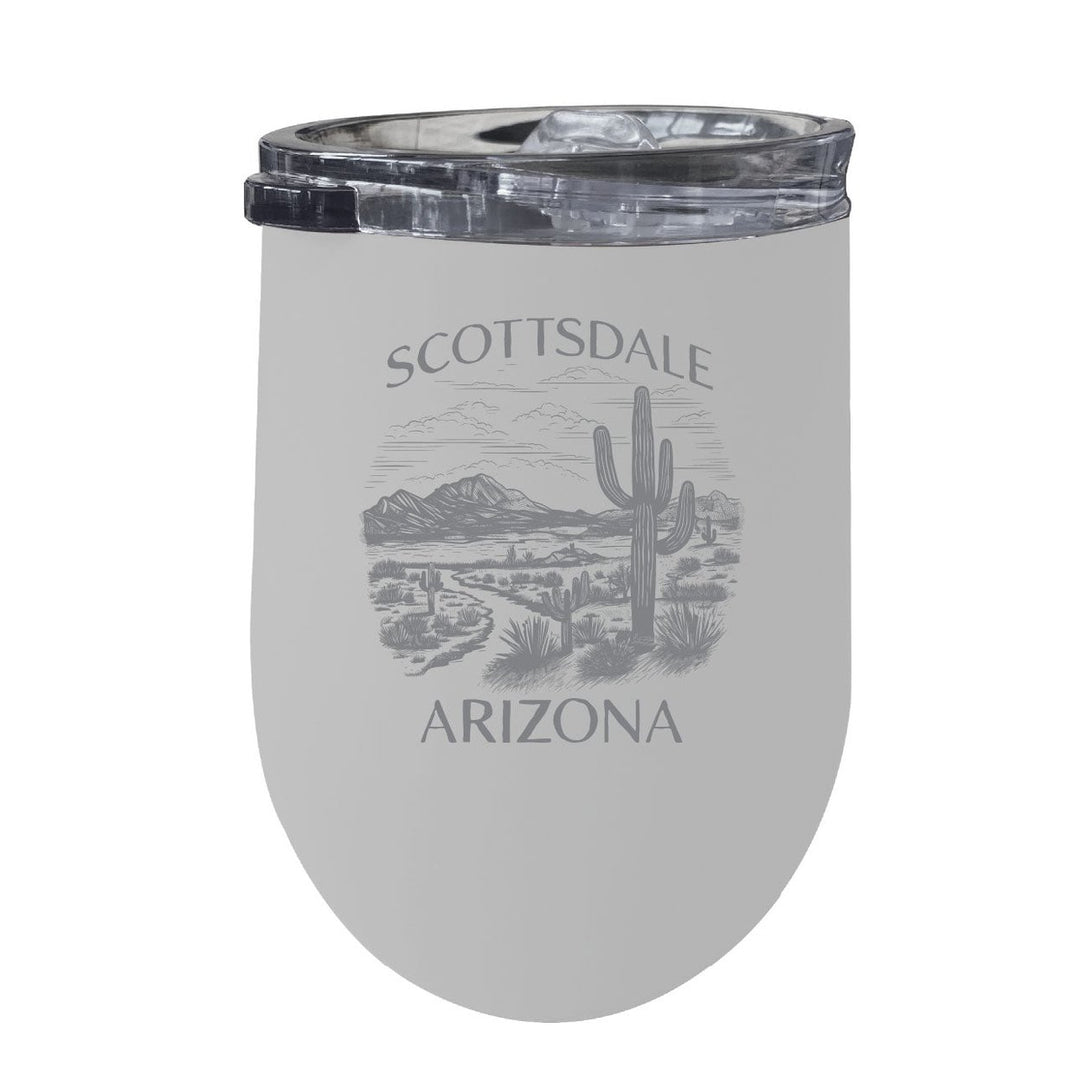 Scottsdale Arizona Souvenir 12 oz Engraved Insulated Wine Stainless Steel Tumbler Image 4