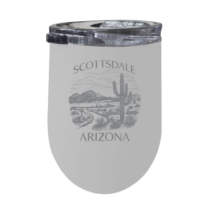 Scottsdale Arizona Souvenir 12 oz Engraved Insulated Wine Stainless Steel Tumbler Image 1