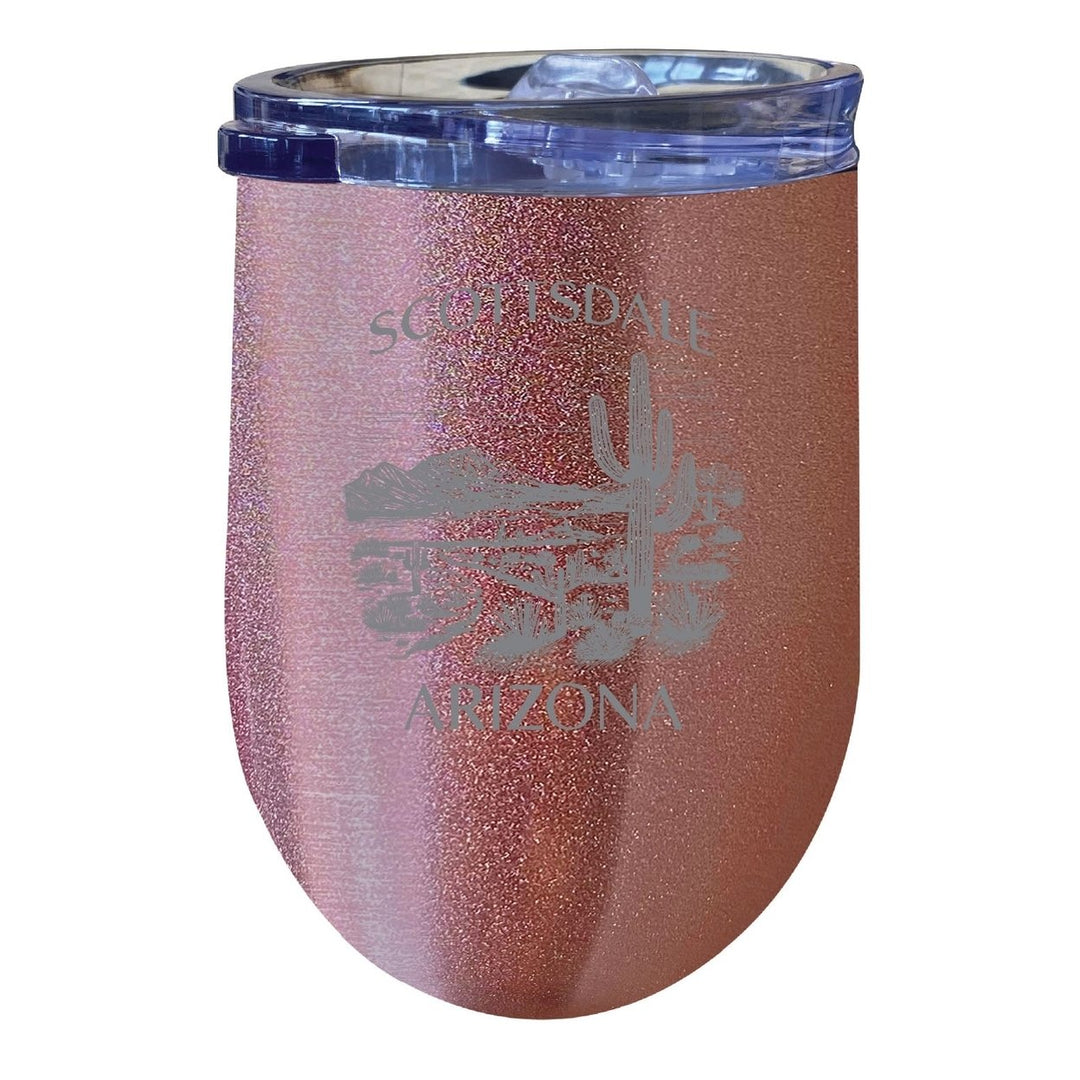 Scottsdale Arizona Souvenir 12 oz Engraved Insulated Wine Stainless Steel Tumbler Image 4