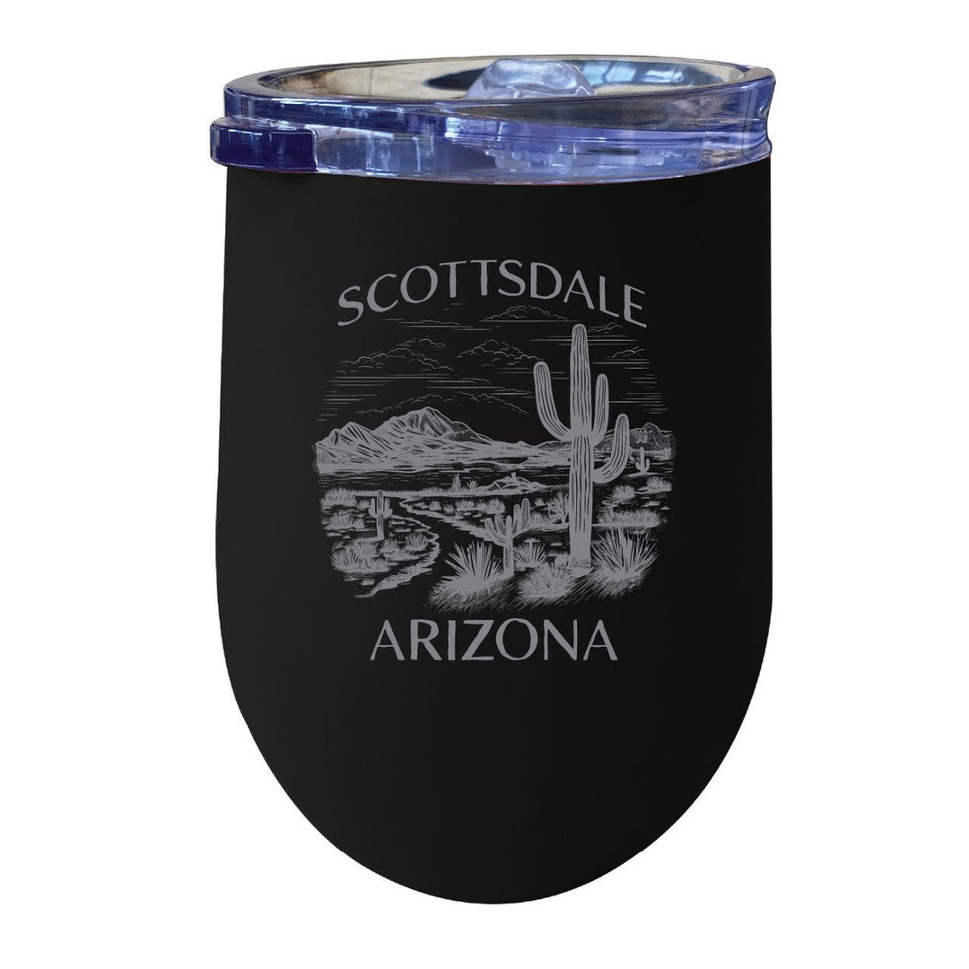 Scottsdale Arizona Souvenir 12 oz Engraved Insulated Wine Stainless Steel Tumbler Image 6