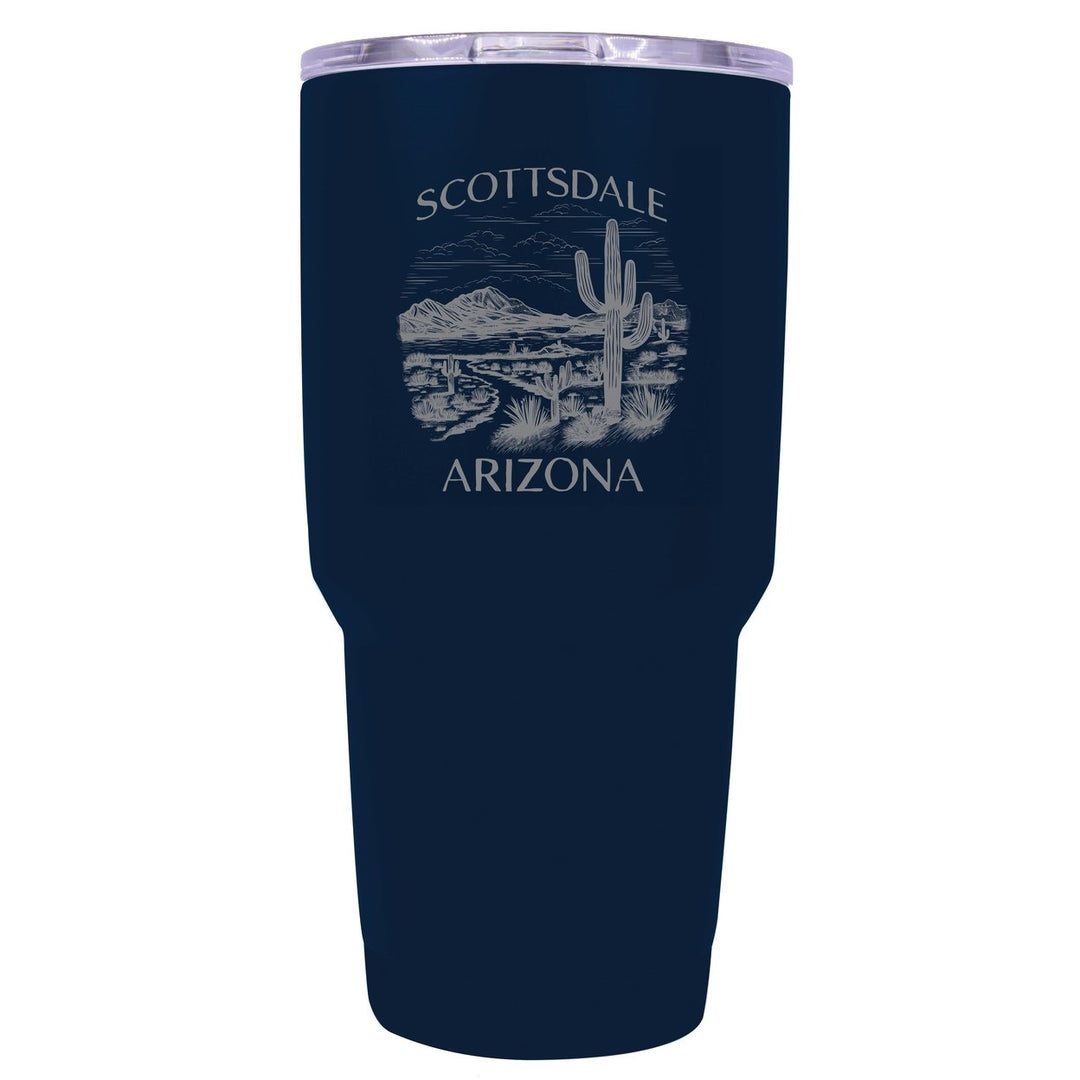 Scottsdale Arizona Souvenir 24 oz Engraved Insulated Stainless Steel Tumbler Image 1