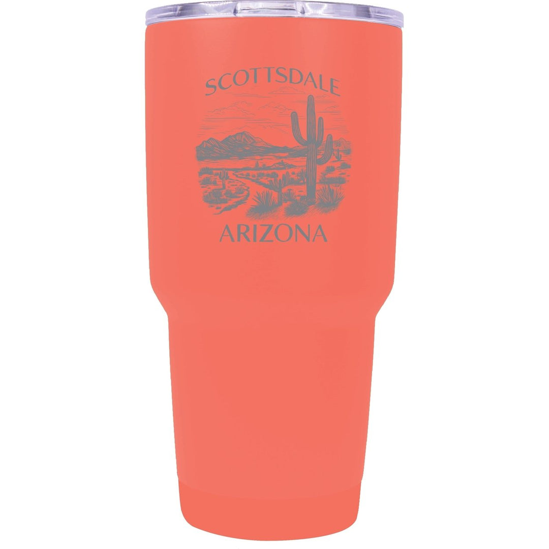 Scottsdale Arizona Souvenir 24 oz Engraved Insulated Stainless Steel Tumbler Image 1