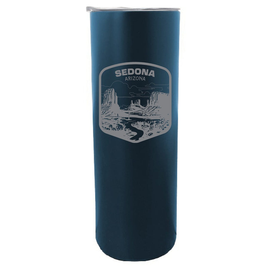 Sedona Arizona Souvenir 20 oz Engraved Insulated Stainless Steel Skinny Tumbler Image 1