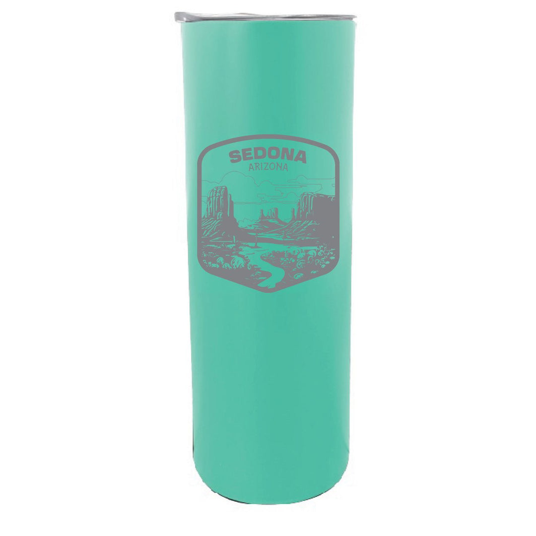 Sedona Arizona Souvenir 20 oz Engraved Insulated Stainless Steel Skinny Tumbler Image 2