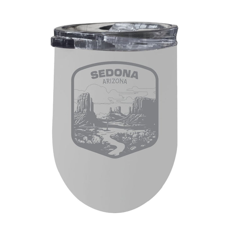 Sedona Arizona Souvenir 12 oz Engraved Insulated Wine Stainless Steel Tumbler Image 1