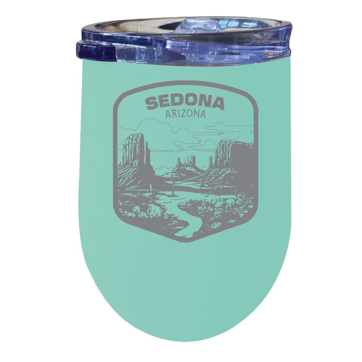 Sedona Arizona Souvenir 12 oz Engraved Insulated Wine Stainless Steel Tumbler Image 1