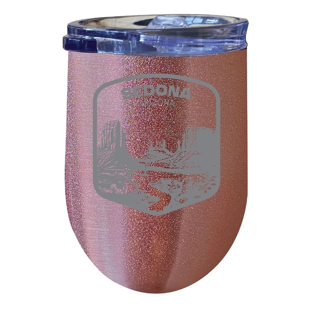 Sedona Arizona Souvenir 12 oz Engraved Insulated Wine Stainless Steel Tumbler Image 4