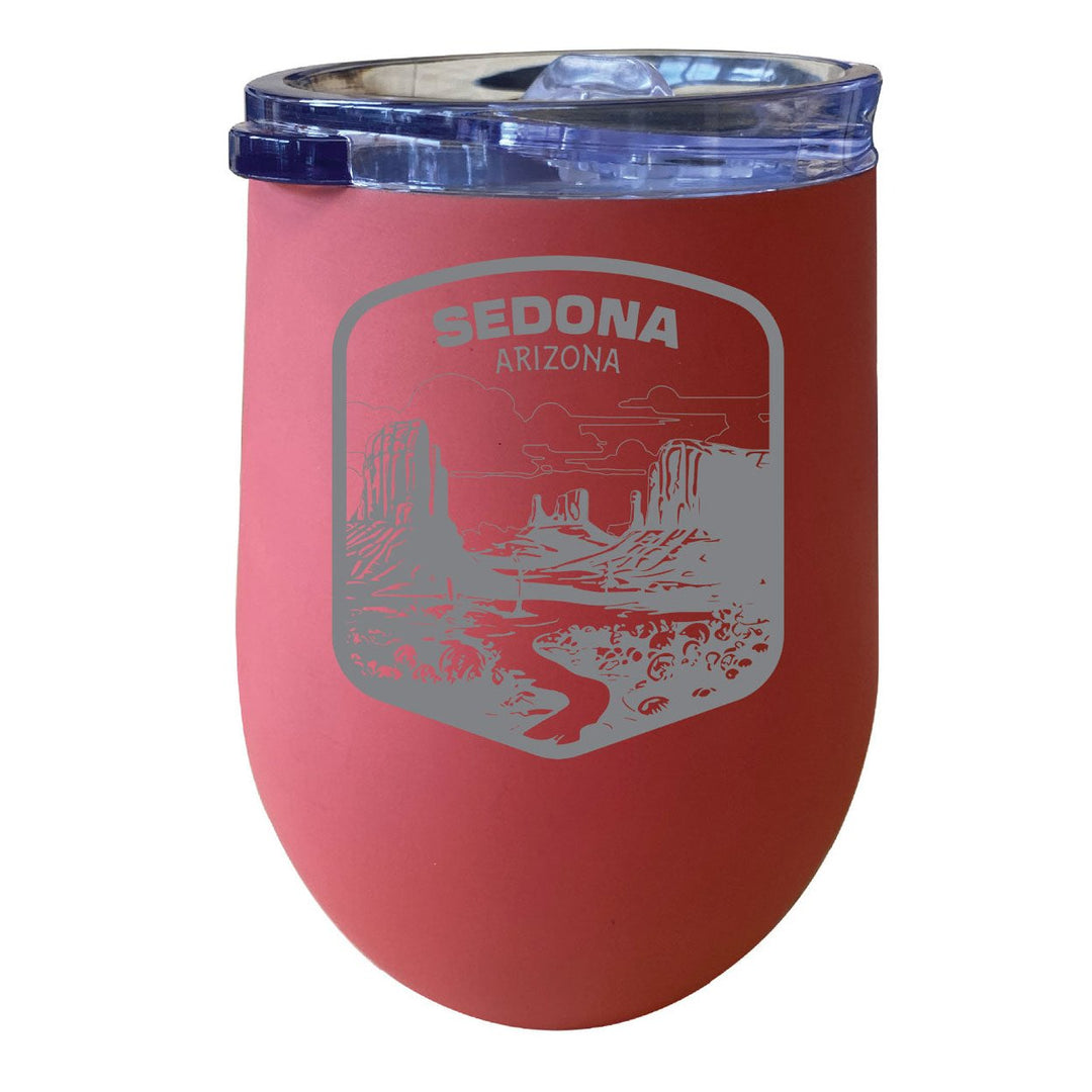 Sedona Arizona Souvenir 12 oz Engraved Insulated Wine Stainless Steel Tumbler Image 1