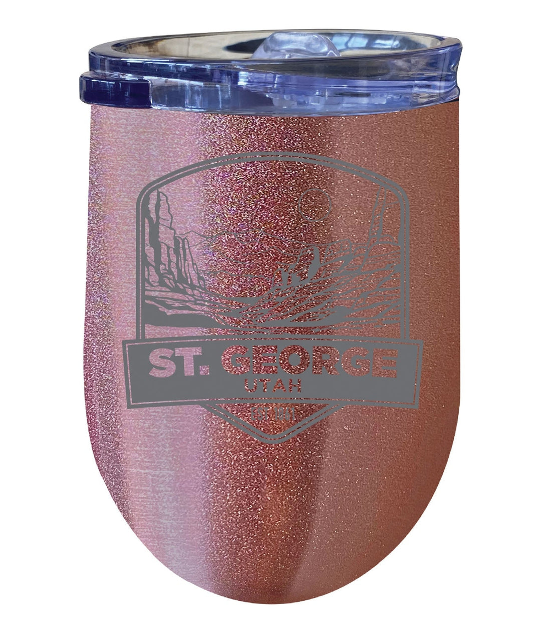 St. George Utah Souvenir 12 oz Engraved Insulated Wine Stainless Steel Tumbler Image 4