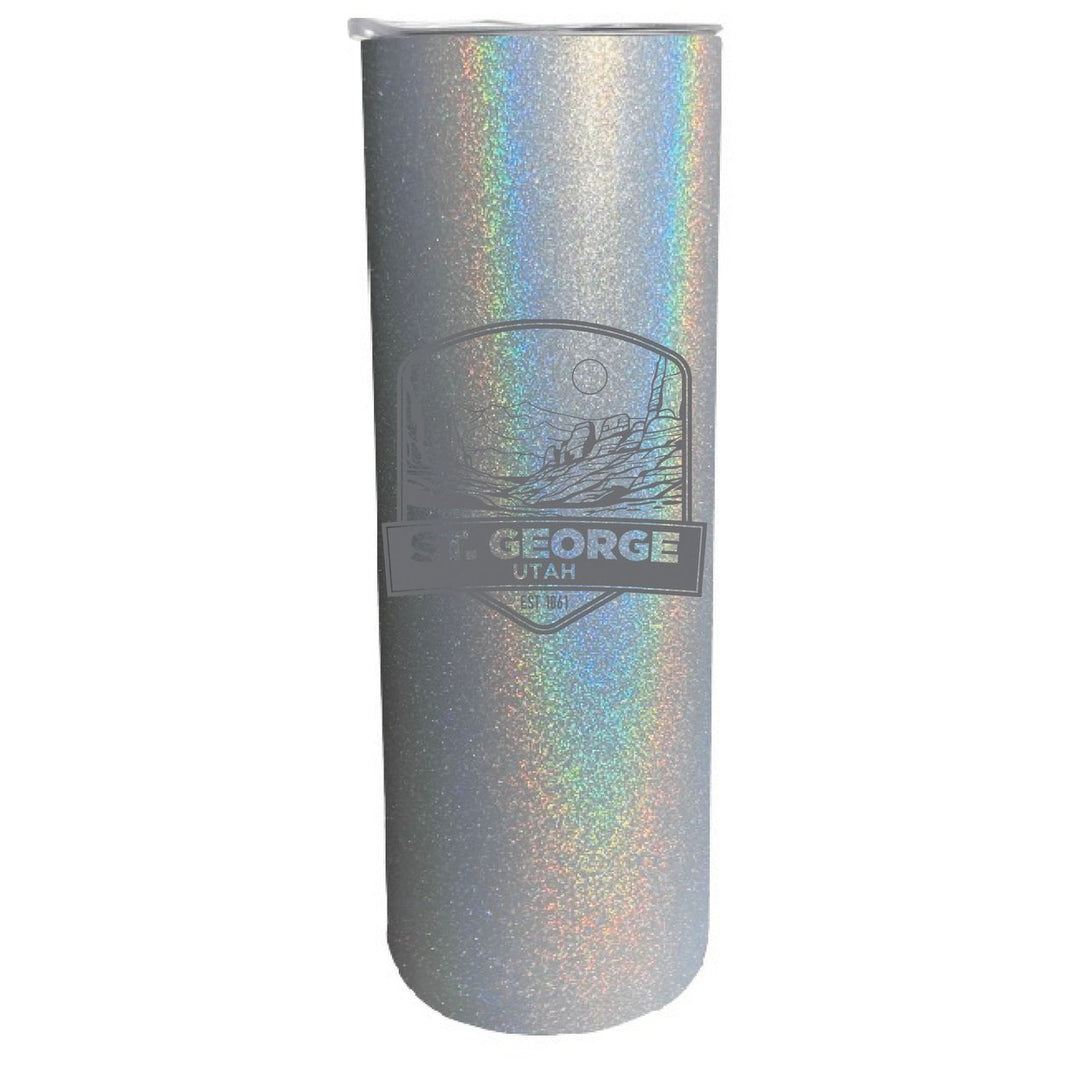 St. George Utah Souvenir 20 oz Engraved Insulated Stainless Steel Skinny Tumbler Image 4