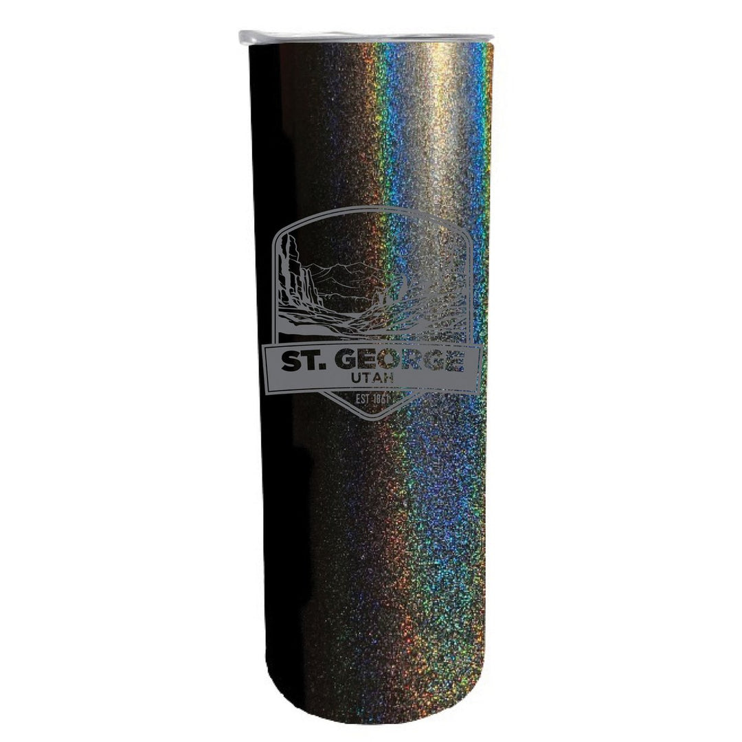 St. George Utah Souvenir 20 oz Engraved Insulated Stainless Steel Skinny Tumbler Image 6