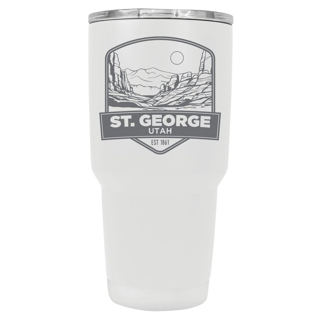 St. George Utah Souvenir 24 oz Engraved Insulated Stainless Steel Tumbler Image 3