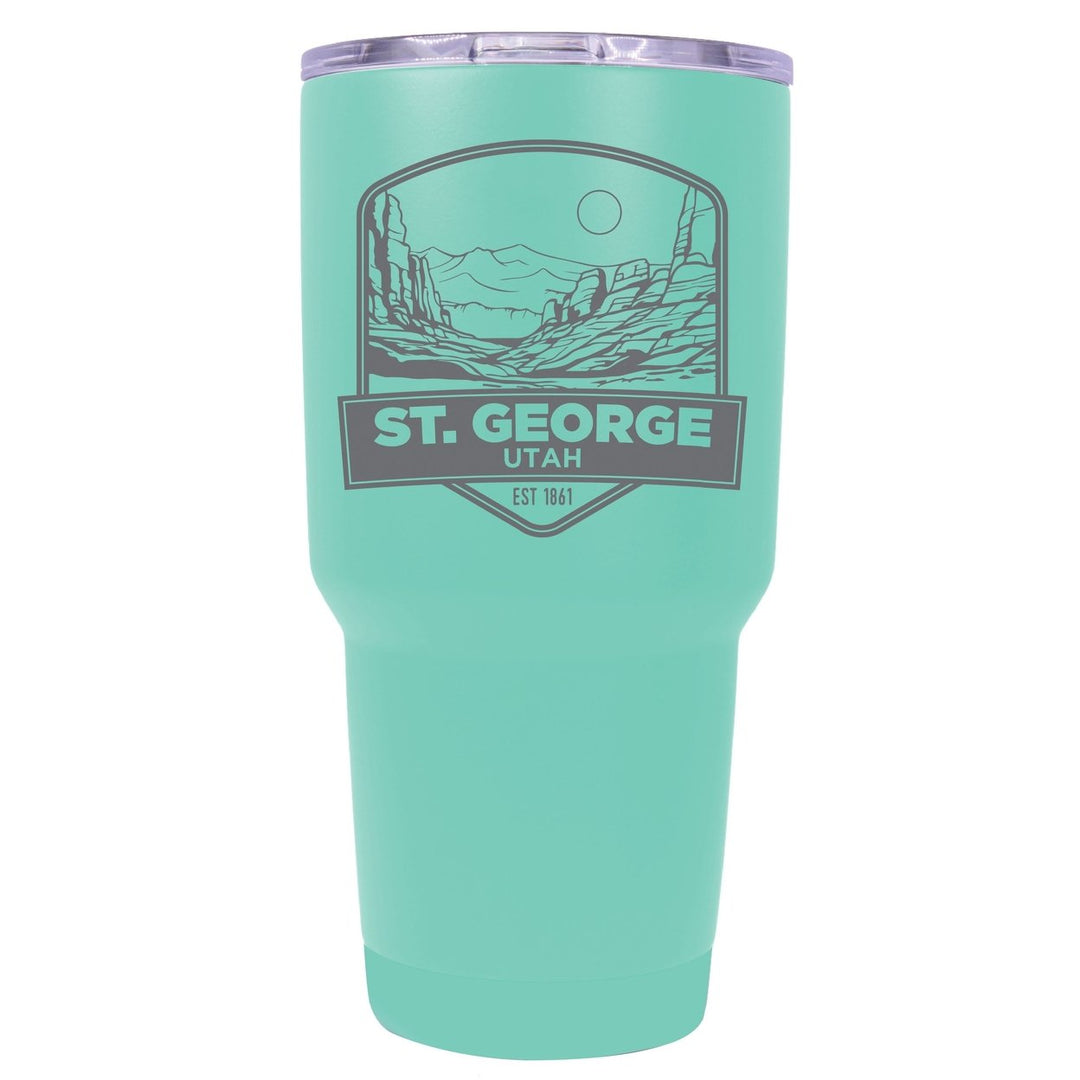 St. George Utah Souvenir 24 oz Engraved Insulated Stainless Steel Tumbler Image 4