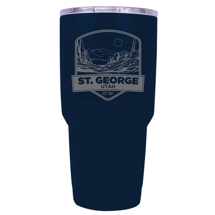 St. George Utah Souvenir 24 oz Engraved Insulated Stainless Steel Tumbler Image 4