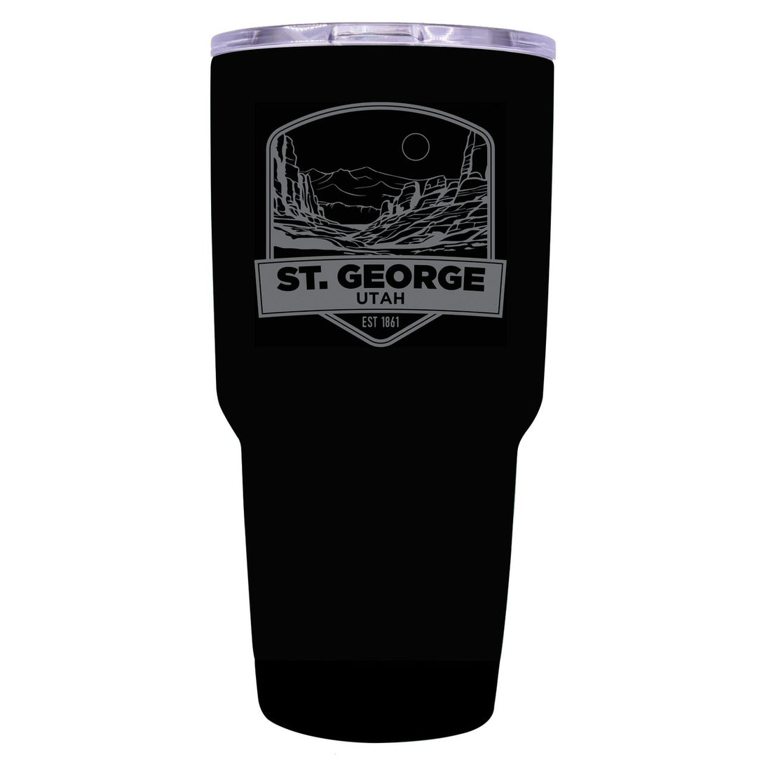 St. George Utah Souvenir 24 oz Engraved Insulated Stainless Steel Tumbler Image 6