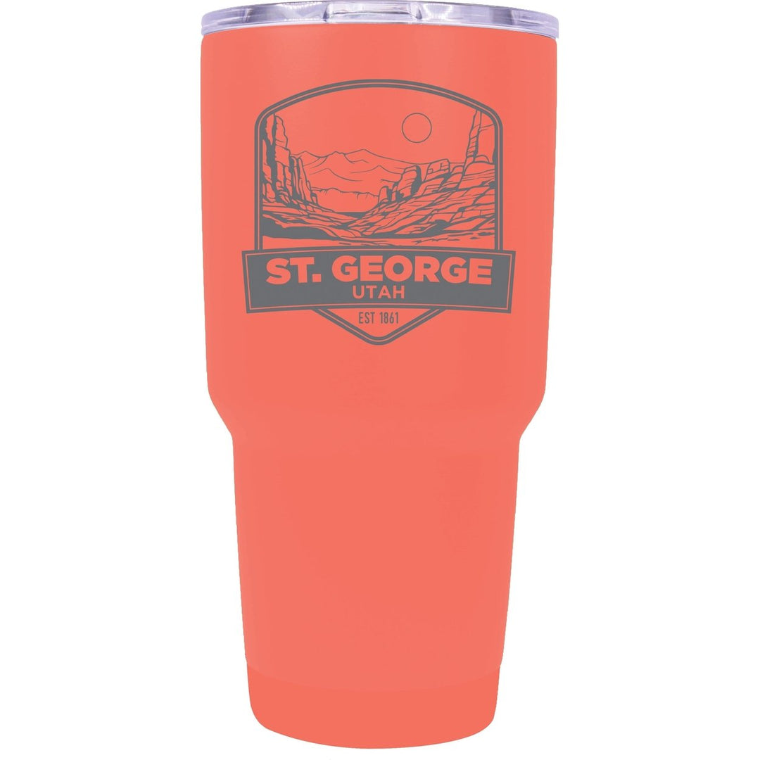 St. George Utah Souvenir 24 oz Engraved Insulated Stainless Steel Tumbler Image 7