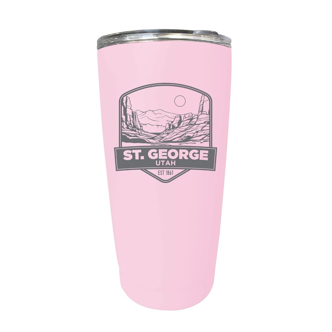 St. George Utah Souvenir 16 oz Engraved Stainless Steel Insulated Tumbler Image 4