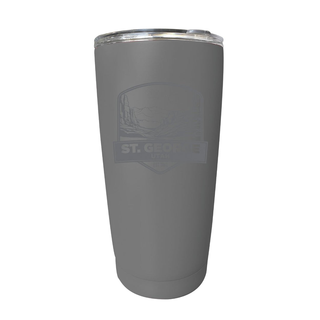 St. George Utah Souvenir 16 oz Engraved Stainless Steel Insulated Tumbler Image 9