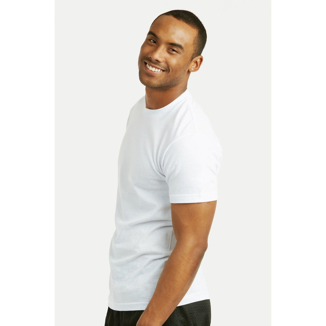 Spak Mens 3-Pack 100% Cotton White T-Shirts Classic Essential Wardrobe Tee Image 2