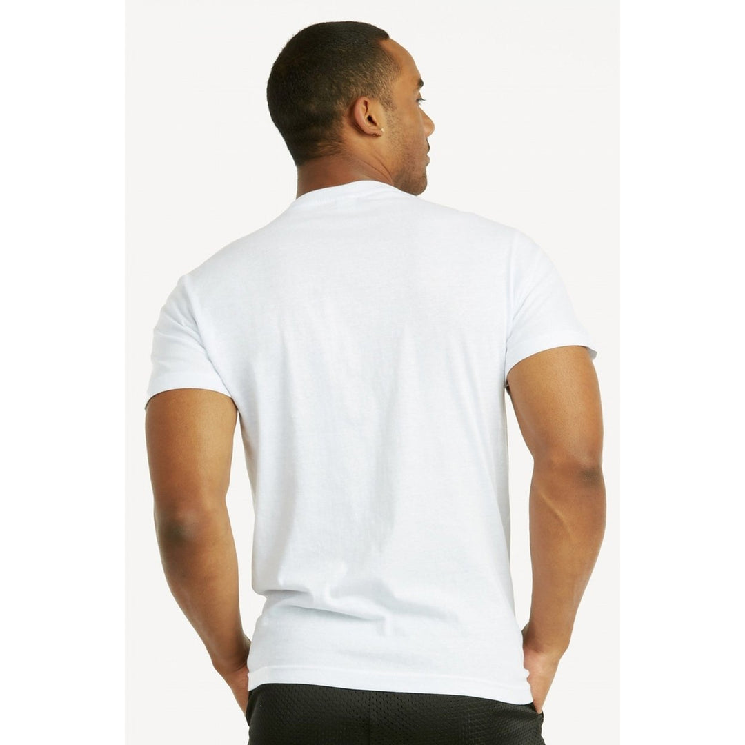 Spak Mens 3-Pack 100% Cotton White T-Shirts Classic Essential Wardrobe Tee Image 4