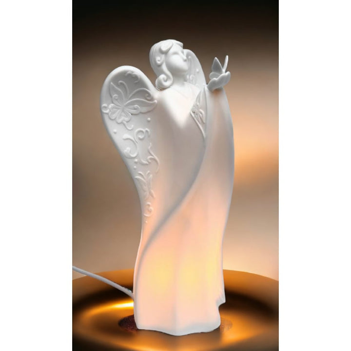 Ceramic Angel Butterfly Night Light 9in Religious Image 2