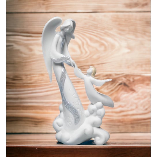 Ceramic Angel Girl Figurine 6in Religious  Church Image 3