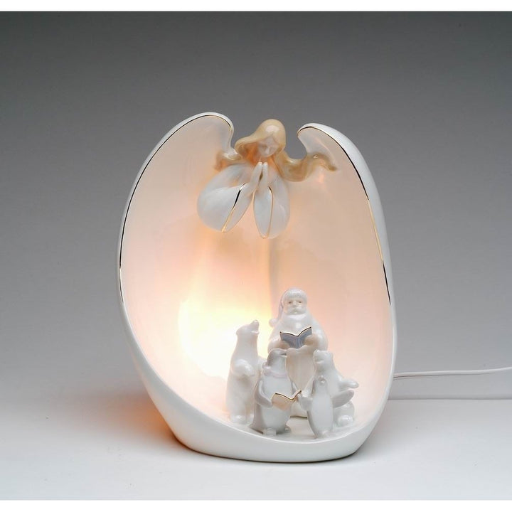 Ceramic Guardian Angel Night Light 7.75" Christmas Image 3