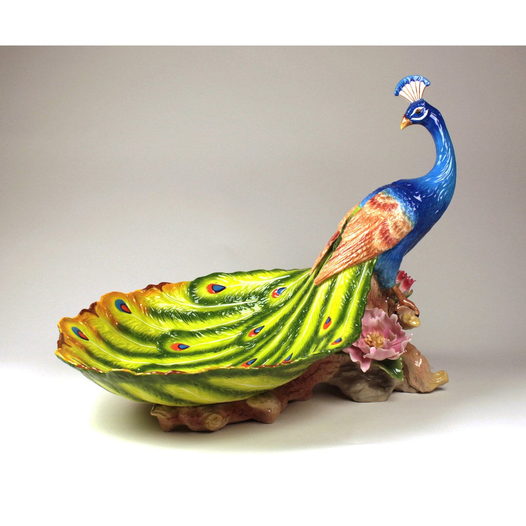 Ceramic Peacock With Relaxed Tail Candy Dish or Fragrance Holder Home D cor  Kitchen D cor, Image 3