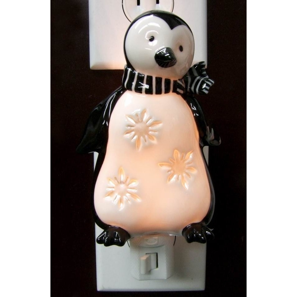 Ceramic Penguin Night Light 4.5x5x6.875 Inch Christmas Image 3