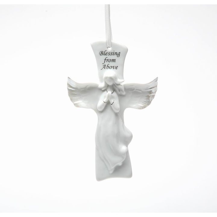 Ceramic Prayer for Peace Cross 9x5.75 Inch Religious Gift Image 3