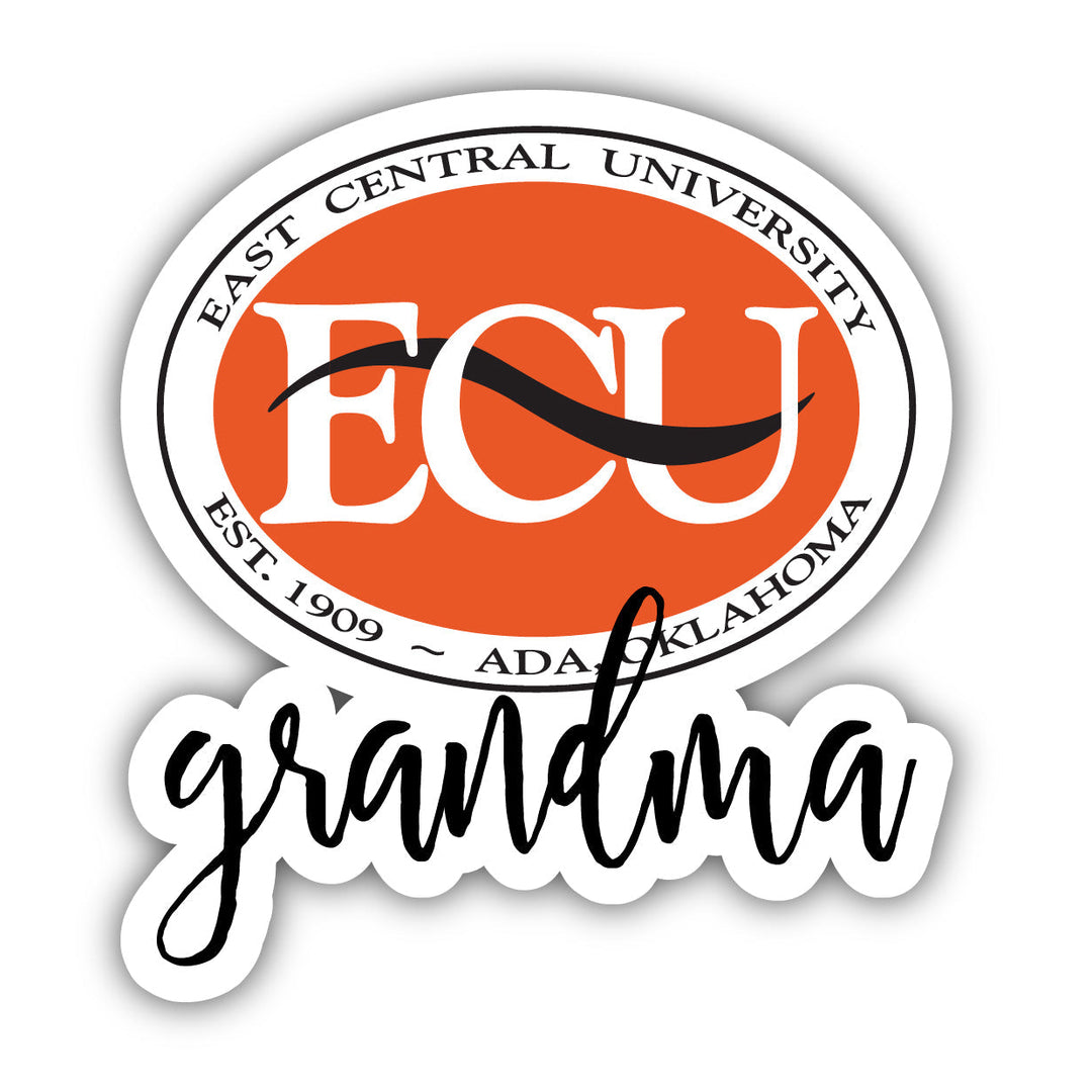 East Central University Tigers Proud Grandma 4-Inch NCAA High-Definition Magnet - Versatile Metallic Surface Adornment Image 1