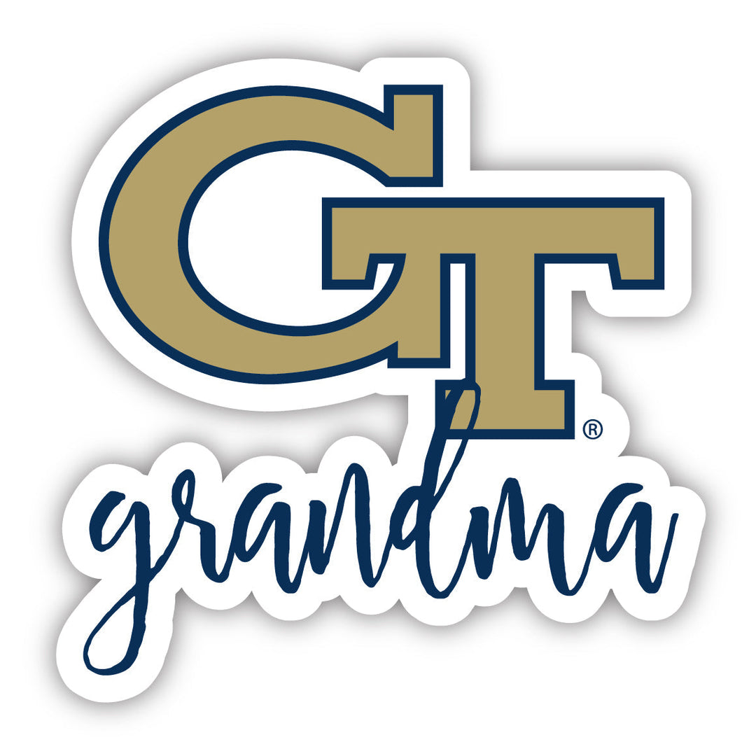 Georgia Tech Yellow Jackets Proud Grandma 4-Inch NCAA High-Definition Magnet - Versatile Metallic Surface Adornment Image 1