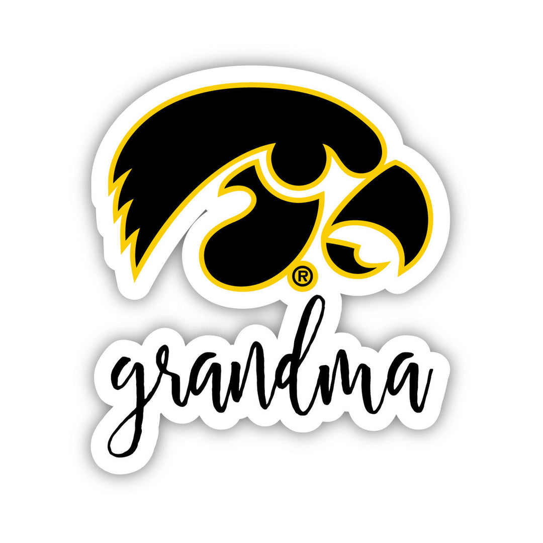 Iowa Hawkeyes Proud Grandma 4-Inch NCAA High-Definition Magnet - Versatile Metallic Surface Adornment Image 1