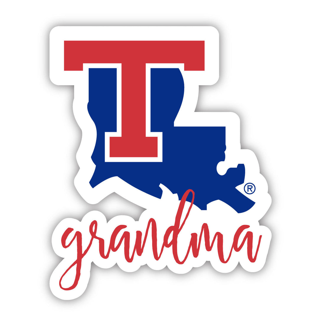 Louisiana Tech Bulldogs Proud Grandma 4-Inch NCAA High-Definition Magnet - Versatile Metallic Surface Adornment Image 1