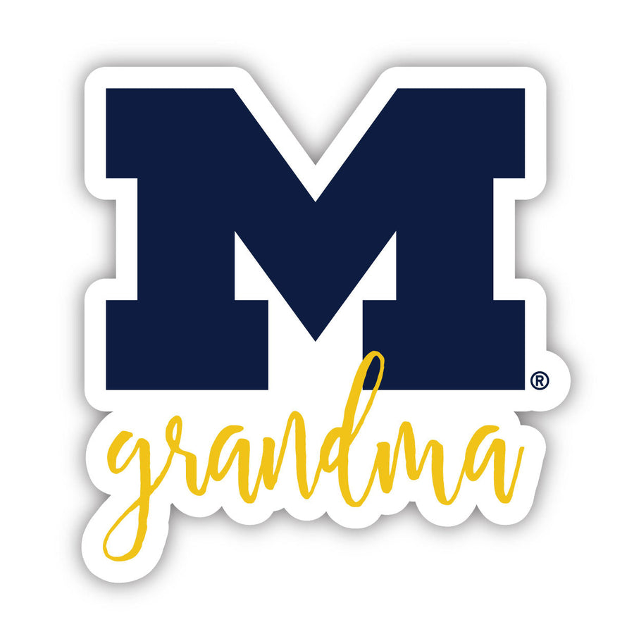 Michigan Wolverines Proud Grandma 4-Inch NCAA High-Definition Magnet - Versatile Metallic Surface Adornment Image 1