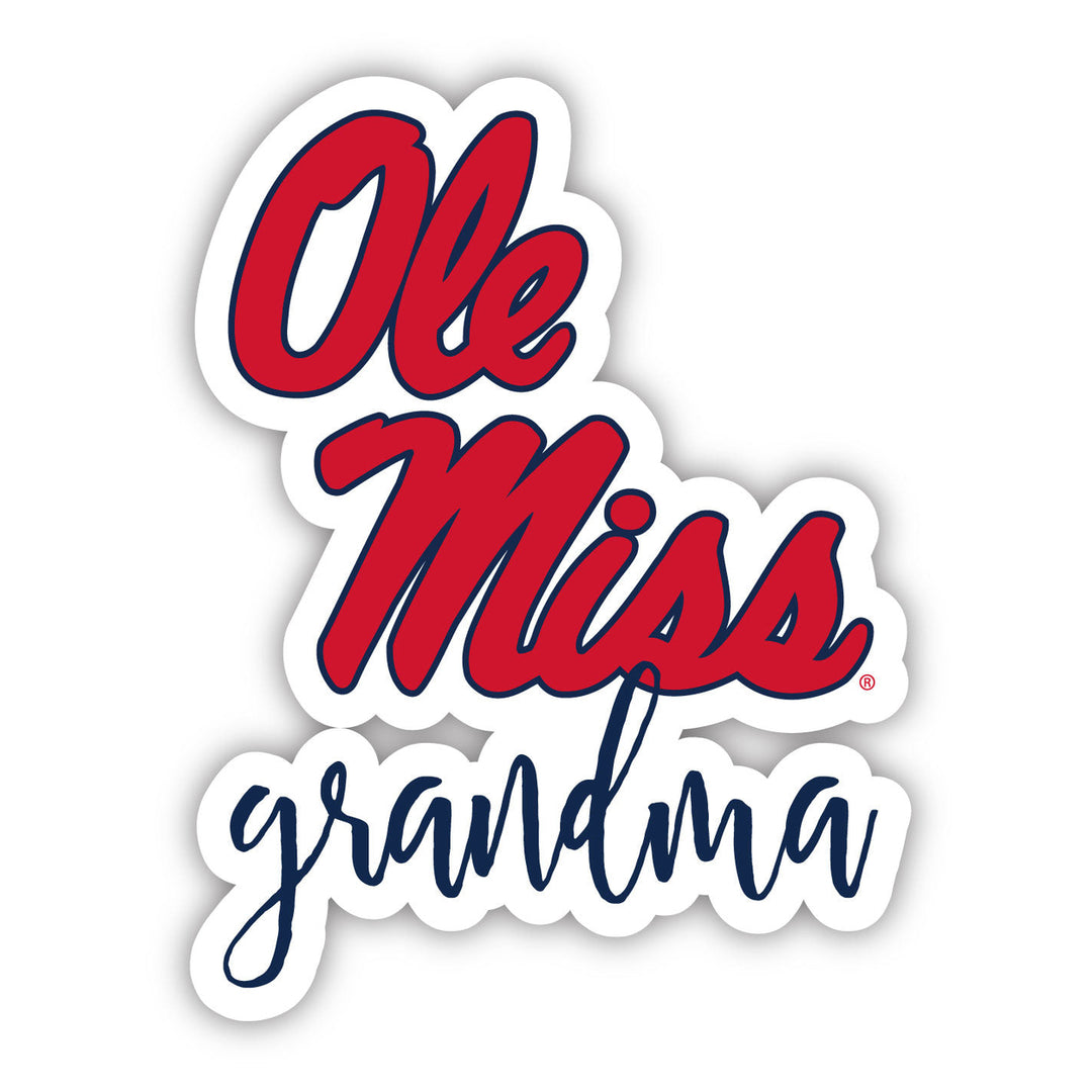 Mississippi Rebels "Ole Miss" Proud Grandma 4-Inch NCAA High-Definition Magnet - Versatile Metallic Surface Adornment Image 1