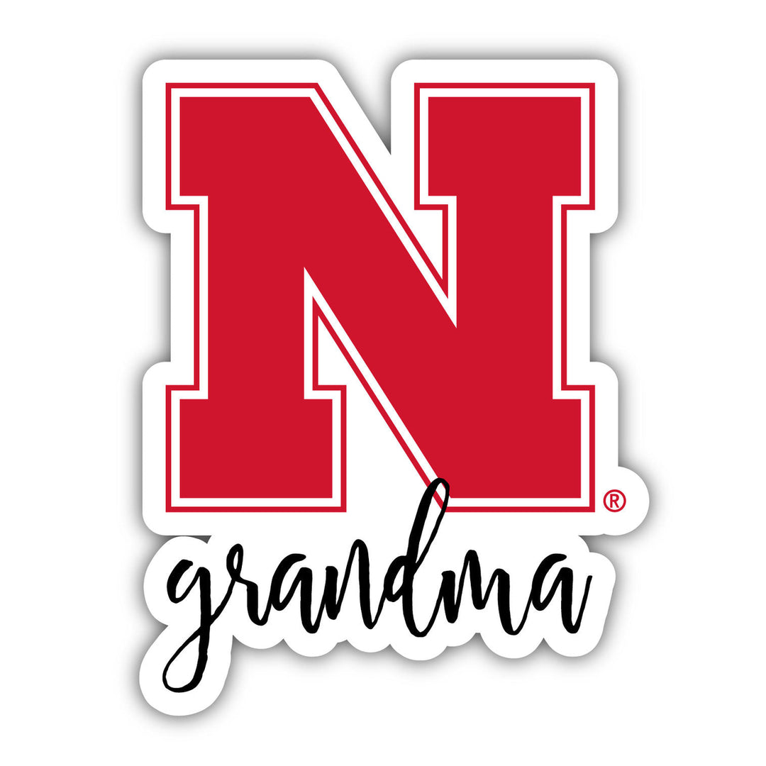 Nebraska Cornhuskers Proud Grandma 4-Inch NCAA High-Definition Magnet - Versatile Metallic Surface Adornment Image 1