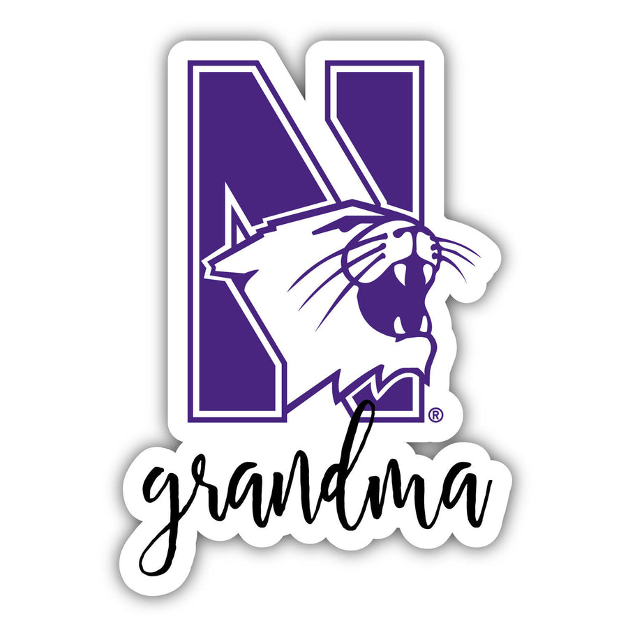 Northwestern University Wildcats Proud Grandma 4-Inch NCAA High-Definition Magnet - Versatile Metallic Surface Adornment Image 1