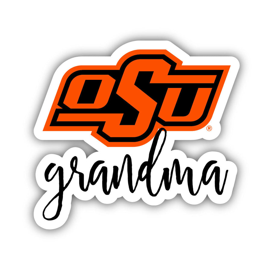 Oklahoma State Cowboys Proud Grandma 4-Inch NCAA High-Definition Magnet - Versatile Metallic Surface Adornment Image 1