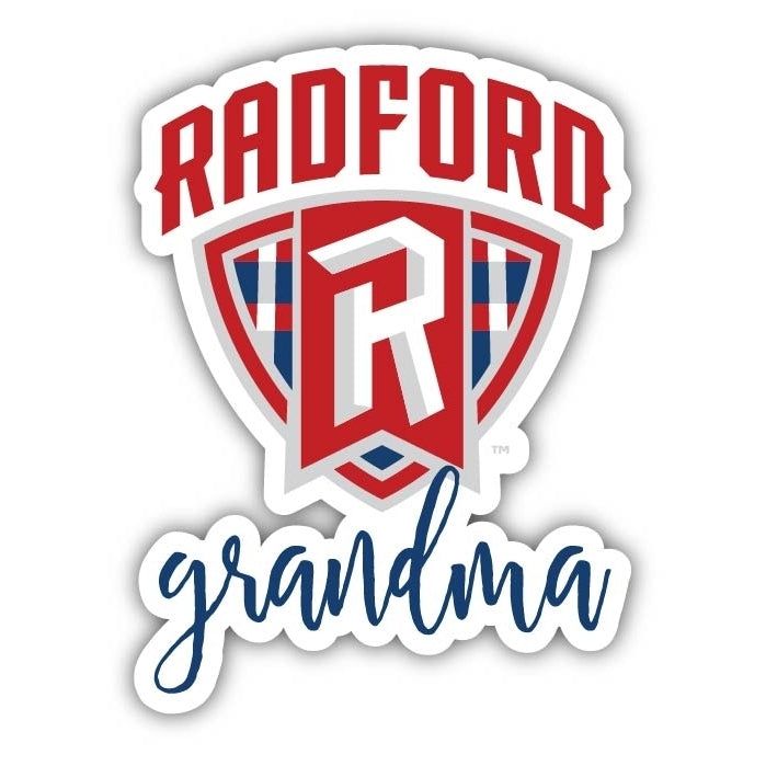 Radford University Highlanders Proud Grandma 4-Inch NCAA High-Definition Magnet - Versatile Metallic Surface Adornment Image 1