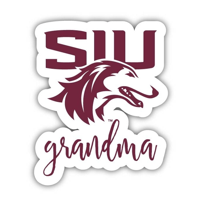 Southern Illinois Salukis Proud Grandma 4-Inch NCAA High-Definition Magnet - Versatile Metallic Surface Adornment Image 1