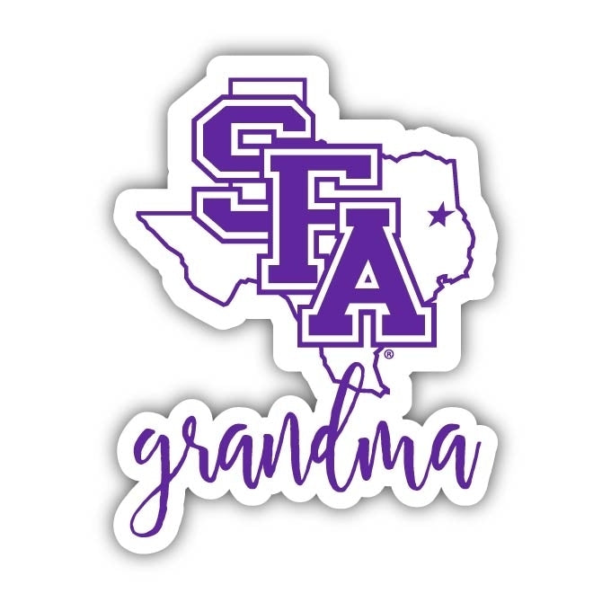 Stephen F. Austin State University Proud Grandma 4-Inch NCAA High-Definition Magnet - Versatile Metallic Surface Image 1