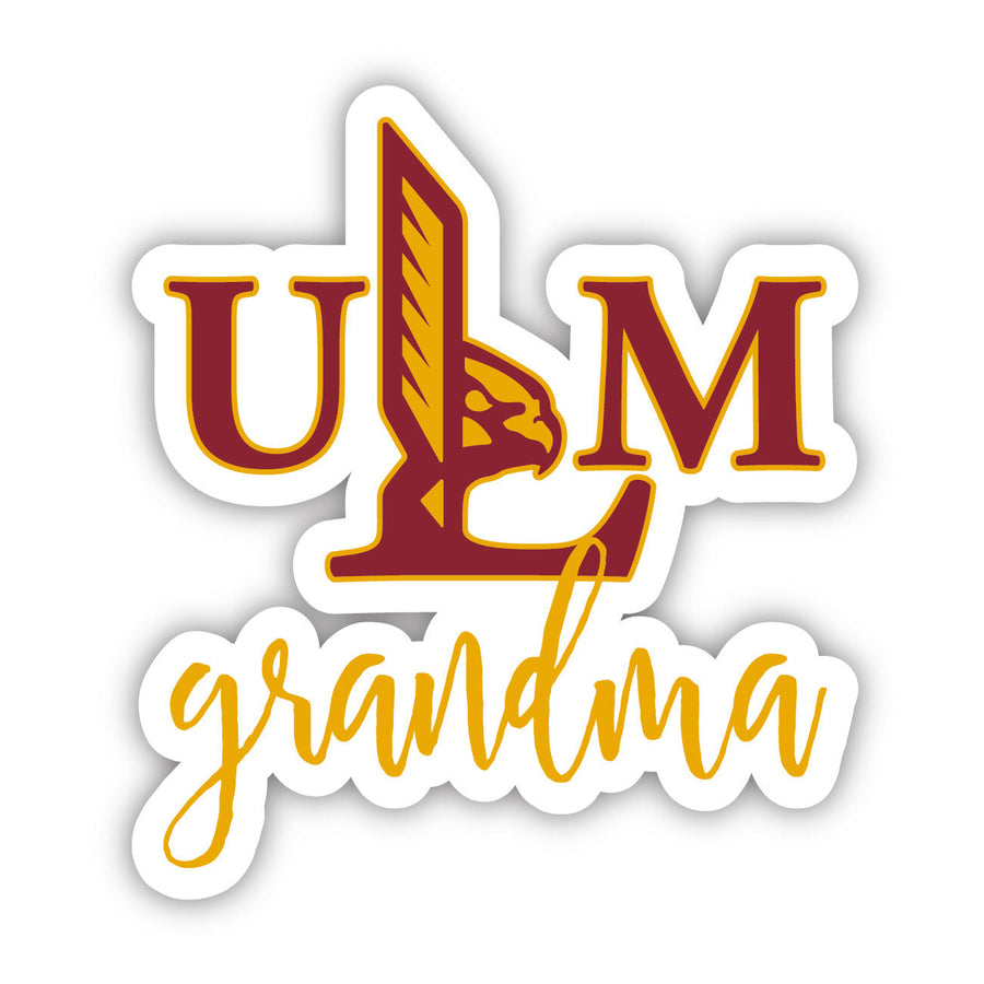 University of Louisiana Monroe Proud Grandma 4-Inch NCAA High-Definition Magnet - Versatile Metallic Surface Adornment Image 1